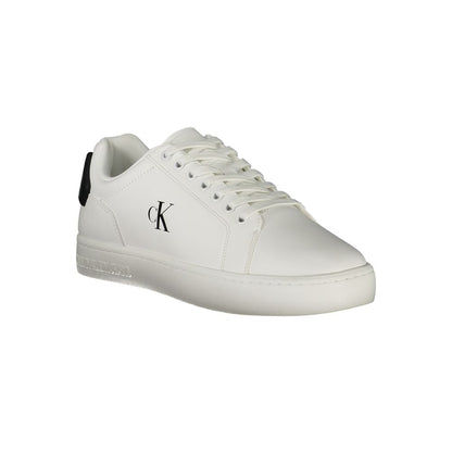 Sneakers by Calvin Klein for men in polyester polyethylene leather black, white, signature & print features a sumptuous design, perfectly showcasing the sumptuous fashion style of this Crisp Men's Fashion Polyester Polyethylene Leather Sneakers.