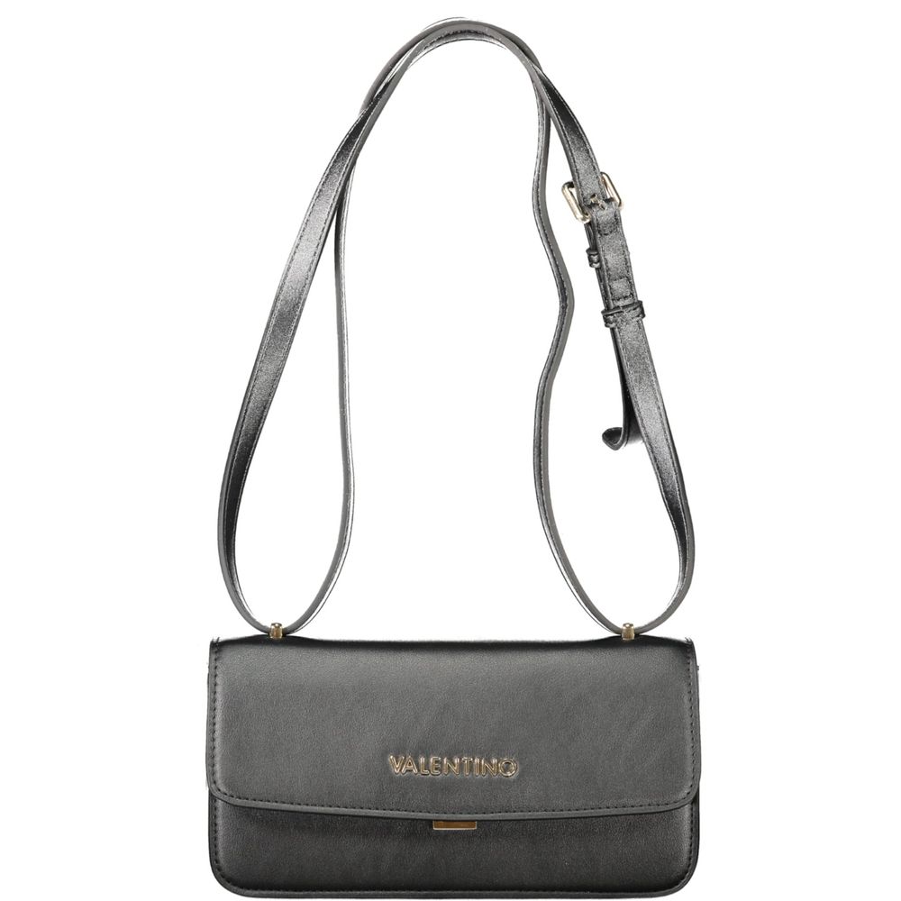 Shoulder Handbag by Mario Valentino for women in polyethylene black features a refined silhouette, showcasing a secure zipper, organized external-pockets & internal-pockets, and versatile shoulder-strap & adjustable-strap for a refined finish.