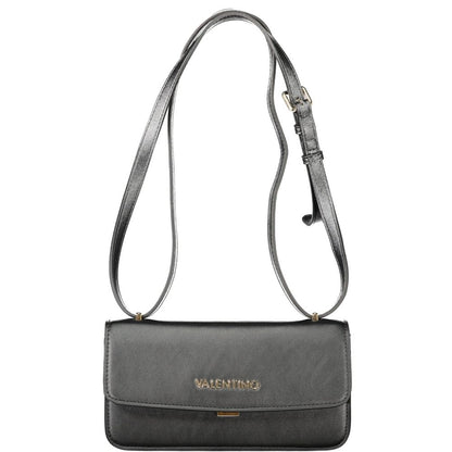 Shoulder Handbag by Mario Valentino for women in polyethylene black features a refined silhouette, showcasing a secure zipper, organized external-pockets & internal-pockets, and versatile shoulder-strap & adjustable-strap for a refined finish.