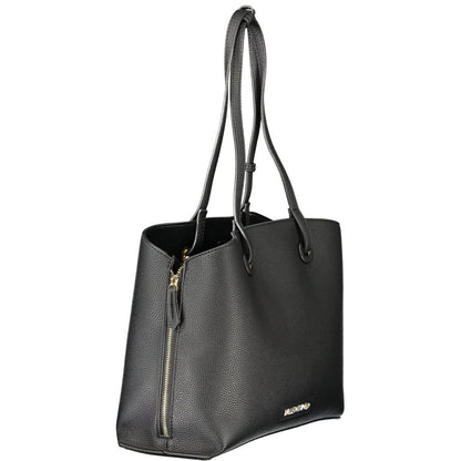 Handbag by Mario Valentino for women in polyethylene black presents a ornamental silhouette, showcasing a secure zipper, ample built-in-compartments, and versatile for a ornamental finish.
