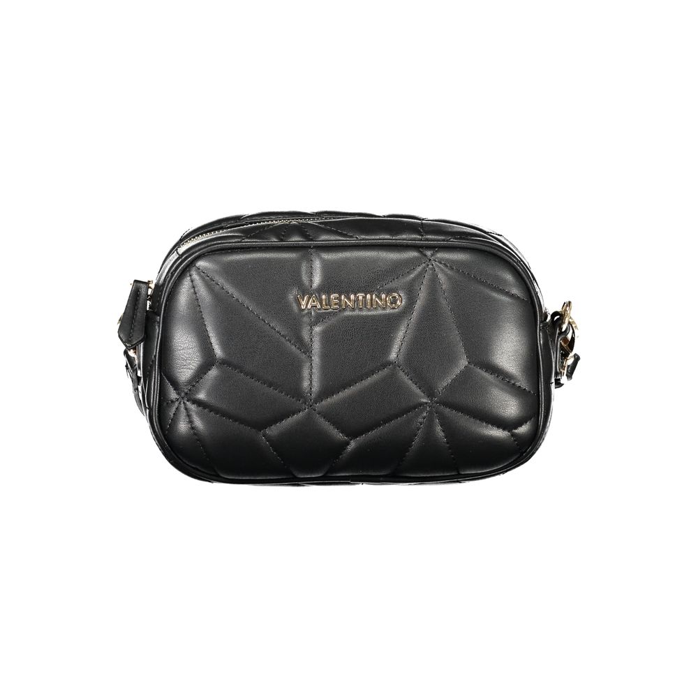 Shoulder Handbag by Mario Valentino for women in polyethylene black features a ornamental silhouette, showcasing a secure zipper, ample internal-pockets, and ornamental shoulder-strap & adjustable-strap for a sophisticated look.