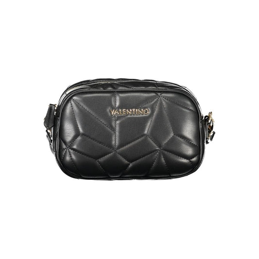 Shoulder Handbag by Mario Valentino for women in polyethylene black features a ornamental silhouette, showcasing a secure zipper, ample internal-pockets, and ornamental shoulder-strap & adjustable-strap for a sophisticated look.