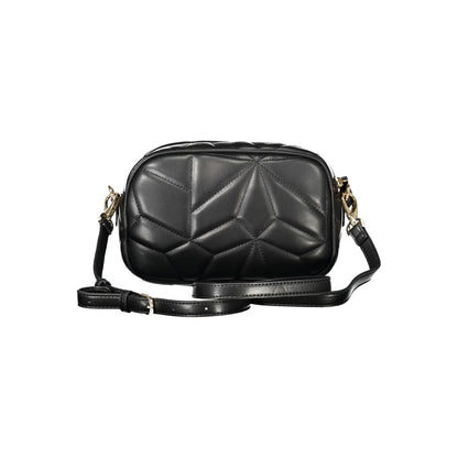 Shoulder Handbag by Mario Valentino for women in polyethylene black features a signature silhouette, showcasing a secure zipper and signature internal-pockets with versatile shoulder-strap & adjustable-strap for a sophisticated look.