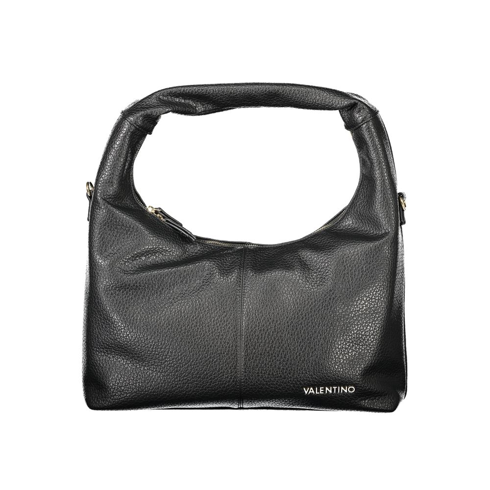 This Handbag by Mario Valentino for women in polyethylene and black & signature presents a sculptural silhouette featuring a secure zipper, ample document-holder & internal-pockets, and versatile shoulder-strap, adjustable-strap & handle for a sculptural finish.