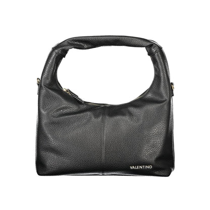 This Handbag by Mario Valentino for women in polyethylene and black & signature presents a sculptural silhouette featuring a secure zipper, ample document-holder & internal-pockets, and versatile shoulder-strap, adjustable-strap & handle for a sculptural finish.