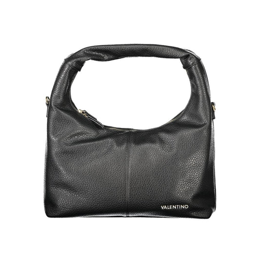 This Handbag by Mario Valentino for women in polyethylene and black & signature presents a sculptural silhouette featuring a secure zipper, ample document-holder & internal-pockets, and versatile shoulder-strap, adjustable-strap & handle for a sculptural finish.