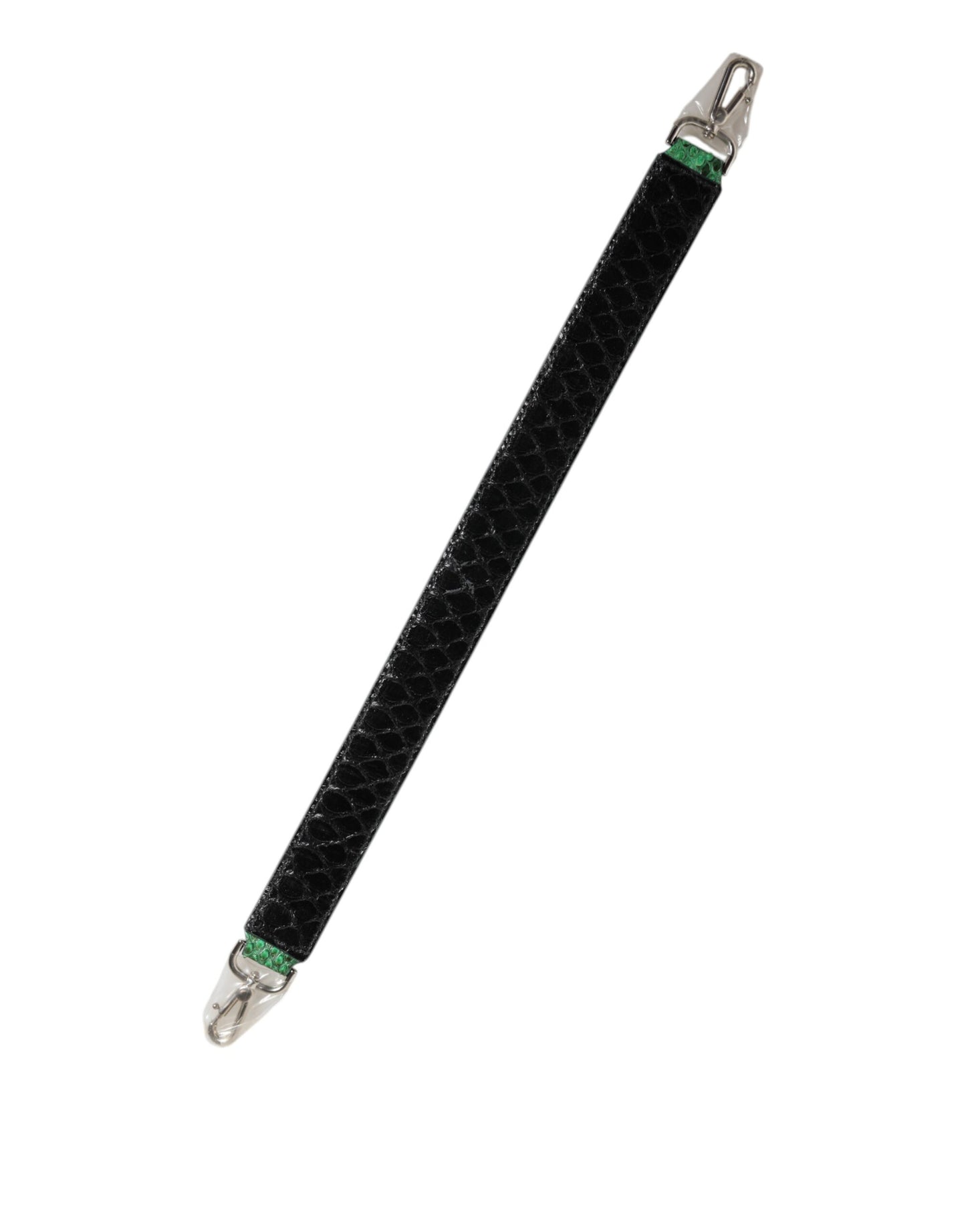Shoulder Strap by Dolce & Gabbana for women in python leather black, green & silver showcases a enviable design, perfect for elevating any ensemble as part of the Python Leather Shoulder Strap collection.