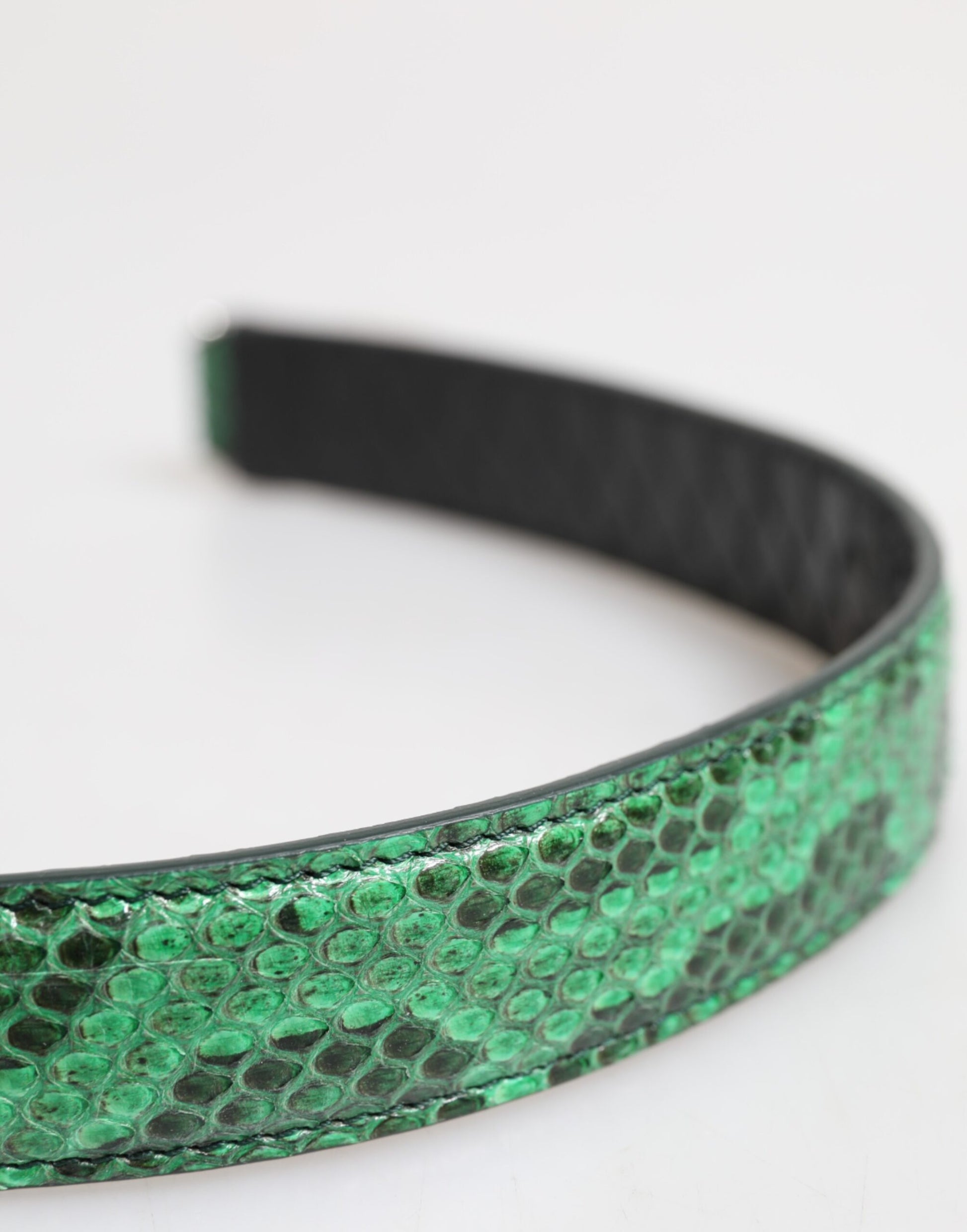 Shoulder Strap from Dolce & Gabbana for women in python leather black, green & silver features an on trend design from the Python Leather Shoulder Strap collection, highlighting a premium look.