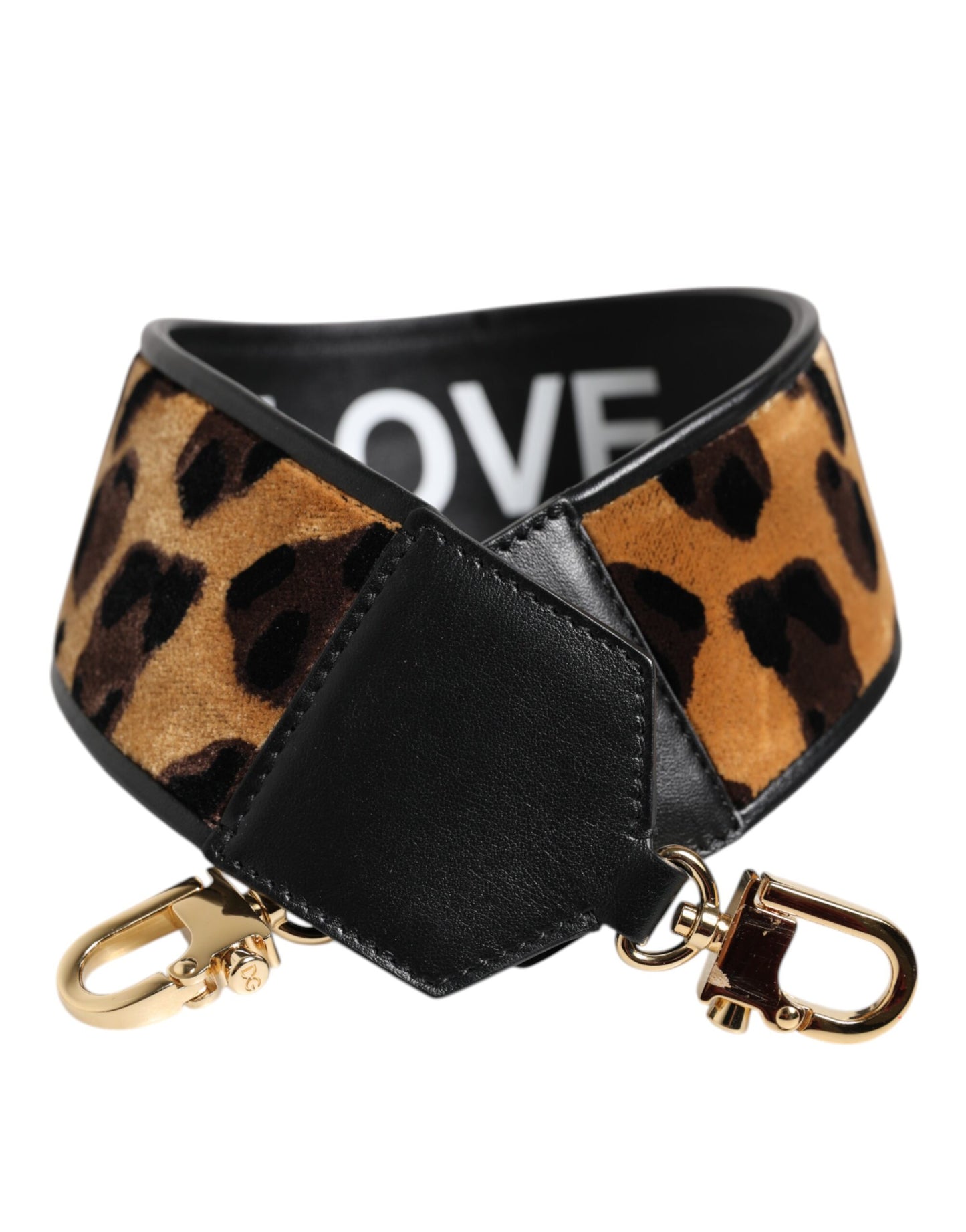 Shoulder Strap from Dolce & Gabbana for women in calfskin leather black, leopard-print & print features an on trend design from the Calfskin Leather Shoulder Strap collection, highlighting a premium look.