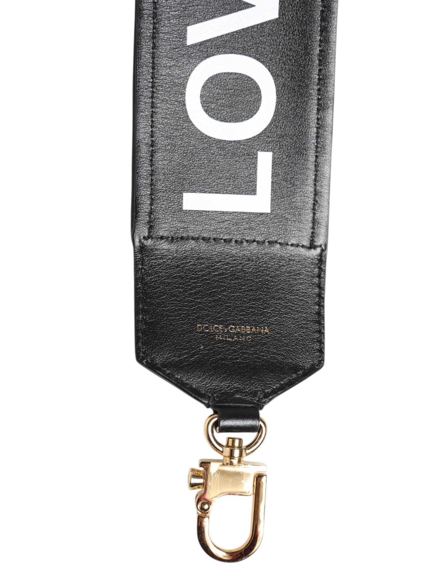 Shoulder Strap by Dolce & Gabbana for women in calfskin leather black, leopard-print & print features a chic design, presenting a refined view of the Calfskin Leather Shoulder Strap with a chic finish.