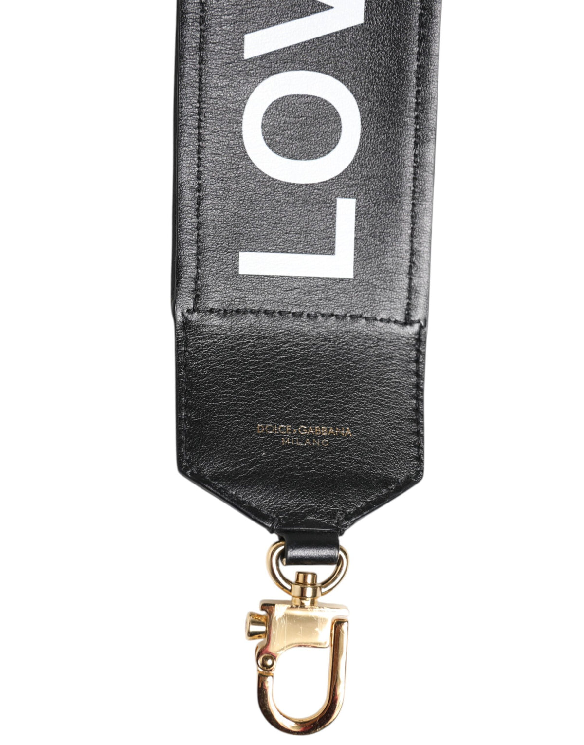Dolce & Gabbana Calfskin Leather Shoulder Strap - Black Leopard Print Print