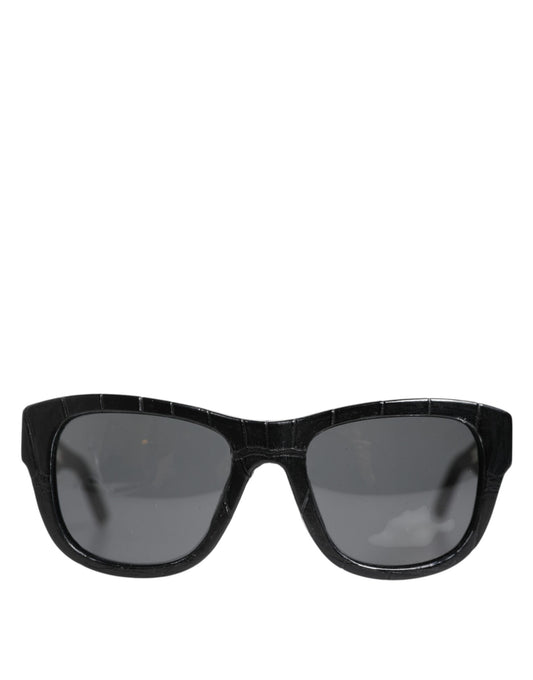 Dolce & Gabbana Black Leather Frame DG4177 Tinted Lens Sunglasses