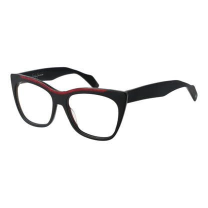 Eyeglasses Frames by Yohji Yamamoto for men in plastic black features an refined silhouette, showcasing the refined black coloured frame and sophisticated full-frame frame design.