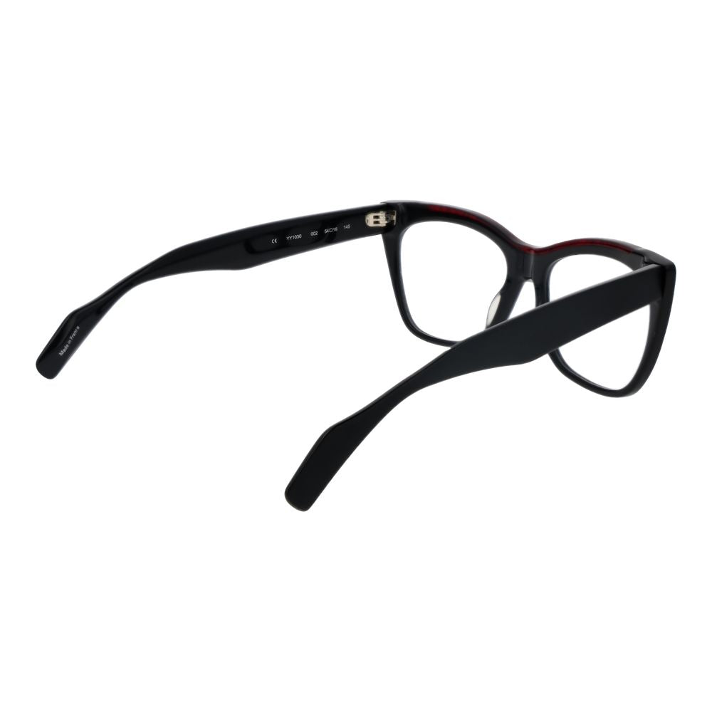 Eyeglasses Frames by Yohji Yamamoto for men in plastic black features a refined silhouette, showcasing a refined black coloured frame and full-frame frame design for a sophisticated, premium look.