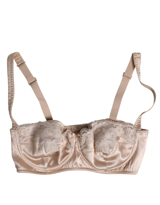 Dolce & Gabbana Women's Silk Bra - Beige