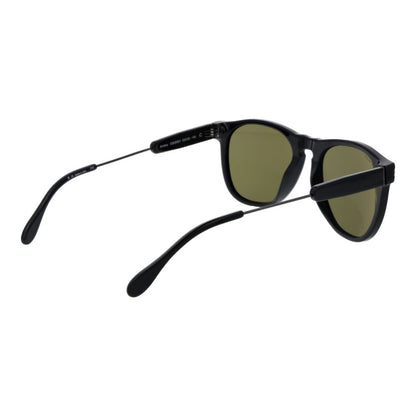 Sunglasses by Serengeti for men in black features a sumptuous silhouette, showcasing a sumptuous rectangle full-rim frame design in black coloured frame with high-performance photochromatic polarized category-3-dark-tint lens.