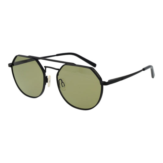 Serengeti Aviator Blue-Filter Medium-Tint Plastic Sunglasses - Black