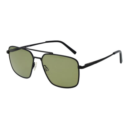 Sunglasses by Serengeti for men in metal and black featuring an opulent aviator full-rim frame design with a sophisticated black coloured frame finish and high-performance photochromatic polarized category-2-medium-tint lens.