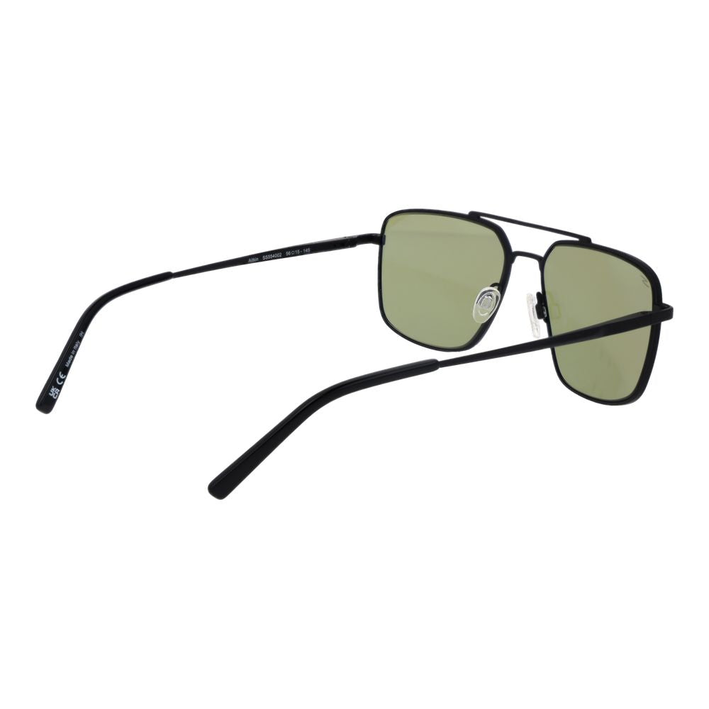 Sunglasses by Serengeti for men in metal black features an lustrous aviator full-rim frame design with black coloured frame detailing and photochromatic polarized category-2-medium-tint lens for a lustrous aesthetic.