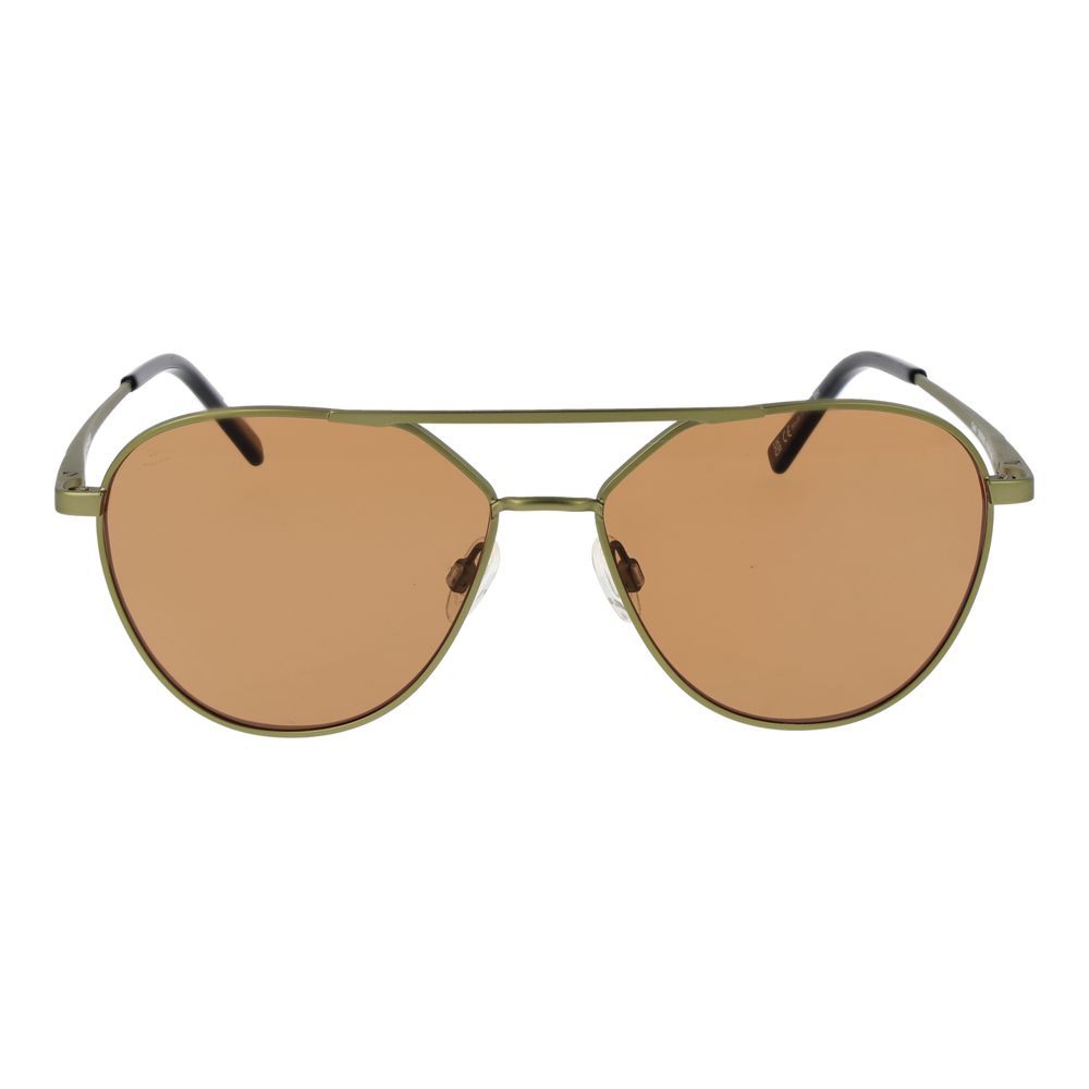 This Sunglasses by Serengeti for unisex in plastic green presents a sumptuous silhouette, showcasing a sumptuous aviator full-rim frame design in green coloured frame and high-performance photochromatic polarized category-2-medium-tint lens.
