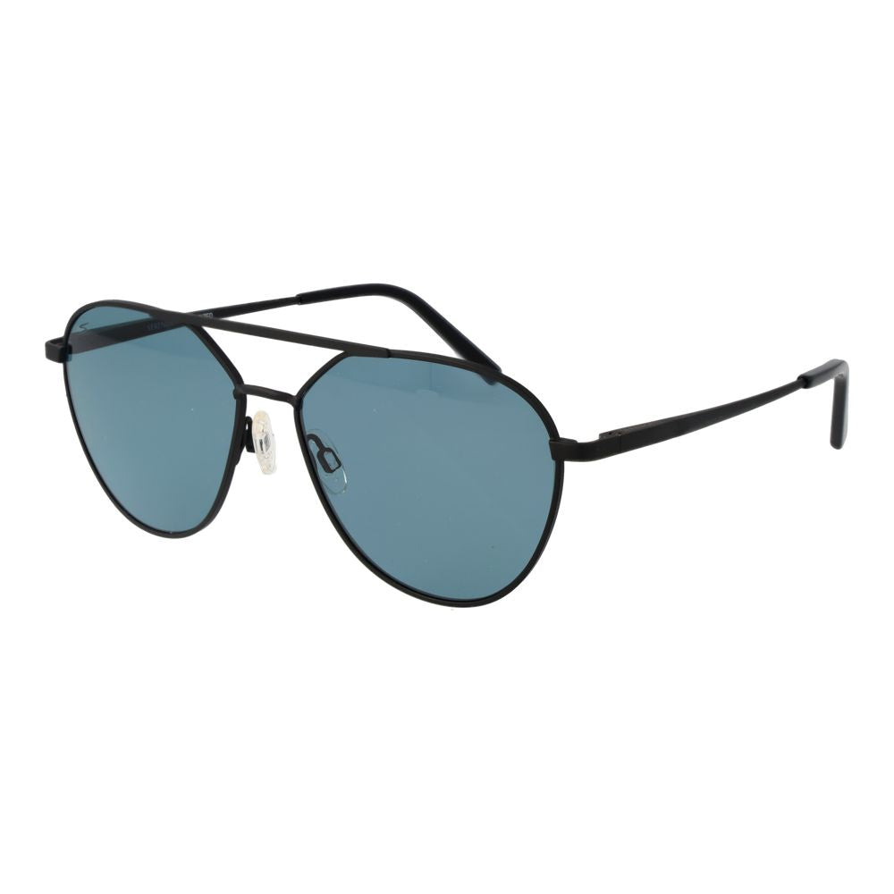 Sunglasses by Serengeti for unisex in plastic black features a sumptuous silhouette, showcasing a sumptuous aviator full-rim frame design in black coloured frame with high-performance photochromatic polarized category-2-medium-tint lens.