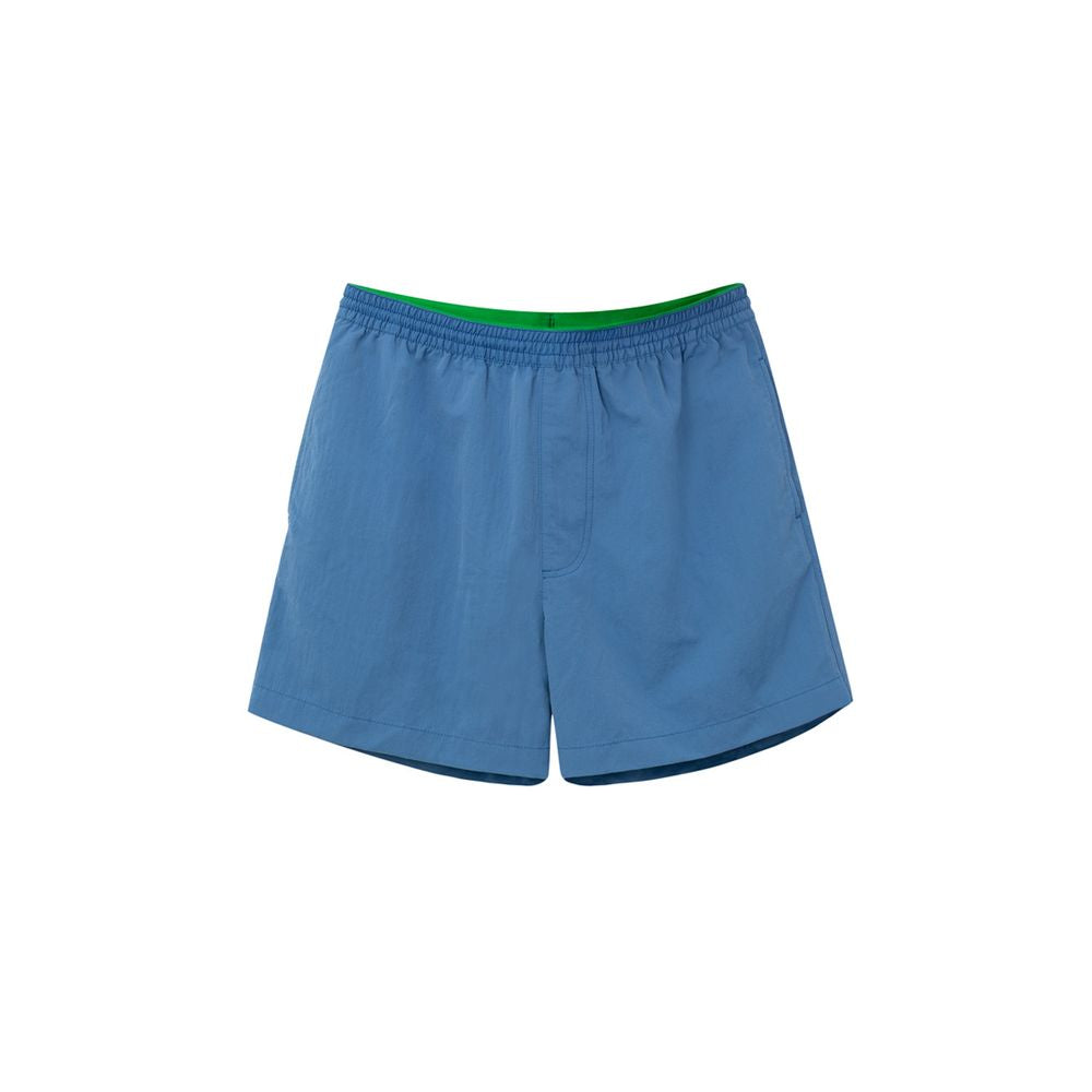 Swim Shorts by Bottega Veneta for men in polyamide & mesh and blue showcases a sinuous silhouette, expertly cut for a sinuous fit as part of the Men's Polyamide & Mesh Swim Shorts collection.