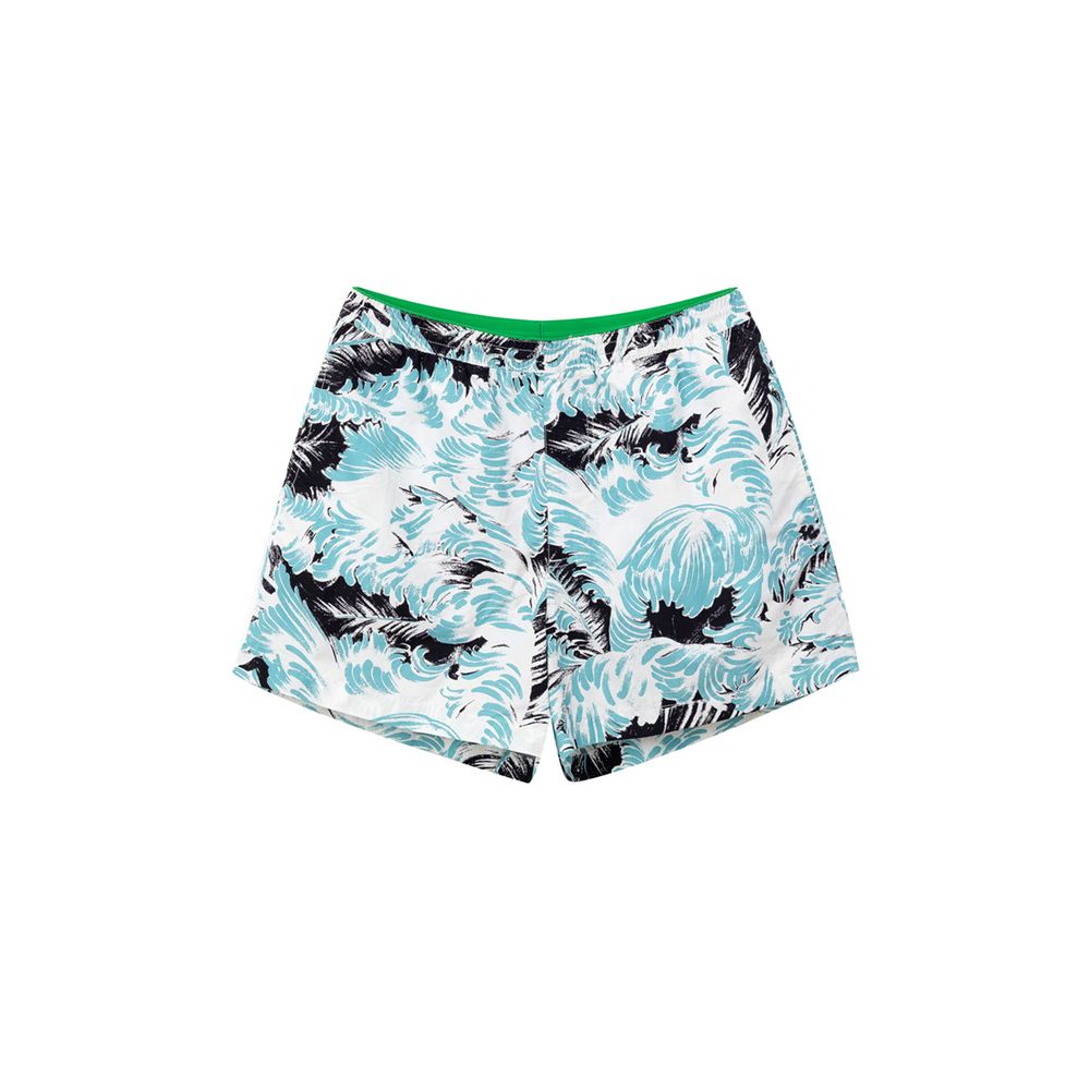 Swim Shorts by Bottega Veneta for men in polyamide & mesh white & print features a resort ready silhouette, perfectly capturing the resort ready aesthetic of Men's Polyamide & Mesh Swim Shorts with a resort ready finish.