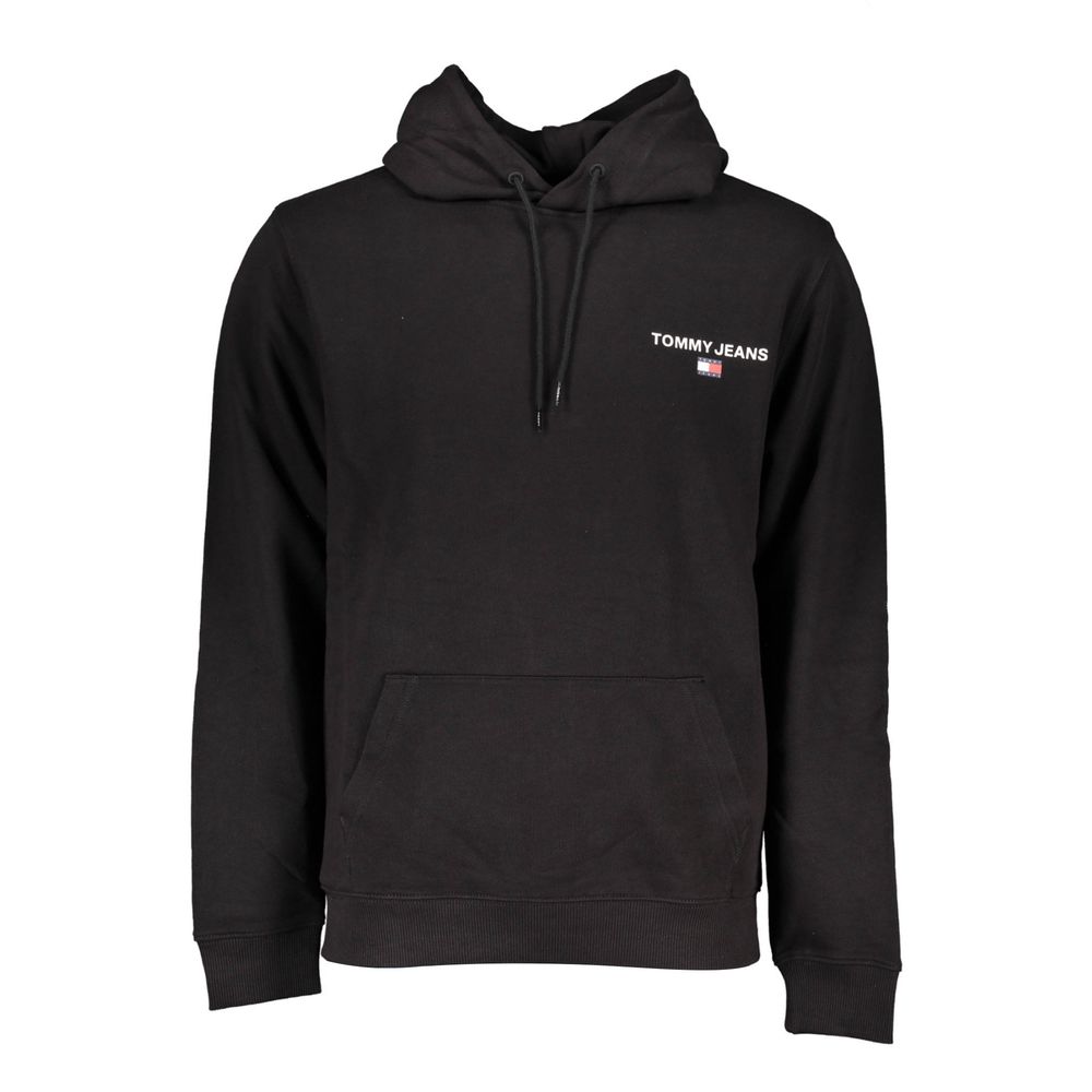 Hooded Sweatshirt Hoodie by Tommy Hilfiger for men in cotton black & print features an avant-garde silhouette, showcasing a sophisticated hooded neckline and detail for a truly avant-garde finish.