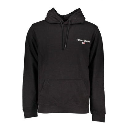 Hooded Sweatshirt Hoodie by Tommy Hilfiger for men in cotton black & print features an avant-garde silhouette, showcasing a sophisticated hooded neckline and detail for a truly avant-garde finish.