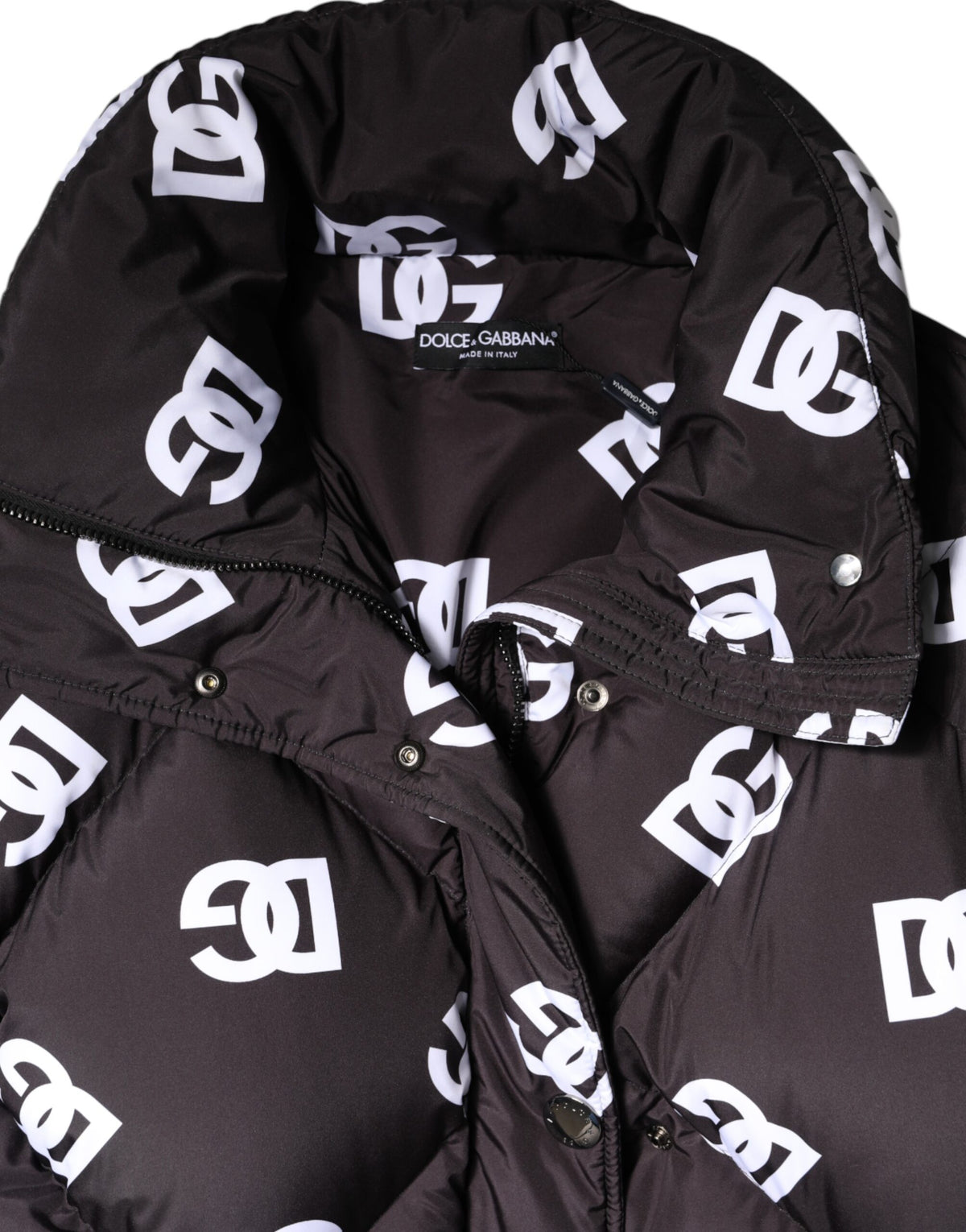 Dolce & Gabbana Women's Quilted Polyester Puffer Jacket - Black