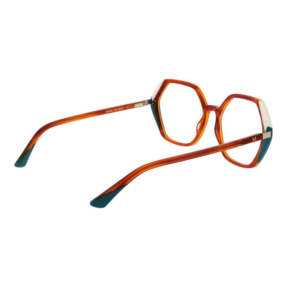 Eyeglasses Frames by Marciano by Guess for women in acetate brown features an refined silhouette, showcasing the refined brown coloured frame and sophisticated full-frame frame design.