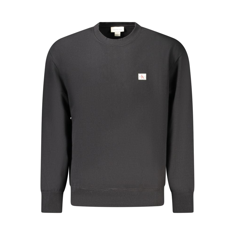 Sweatshirt by Calvin Klein for men in cotton polyester black features an exquisite silhouette, showcasing long-sleeve and crew neckline details for a exquisite look.