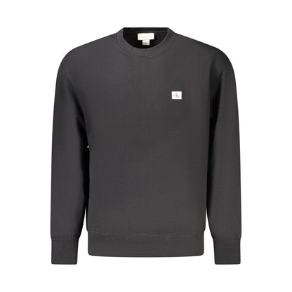 Sweatshirt by Calvin Klein for men in cotton polyester black features an exquisite silhouette, showcasing long-sleeve and crew neckline details for a exquisite look.