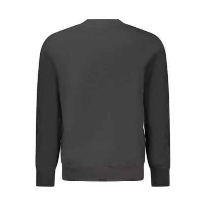 Sweatshirt by Calvin Klein for men in cotton polyester black features an provocated silhouette, detailed with a provocated and a refined for a sophisticated aesthetic.