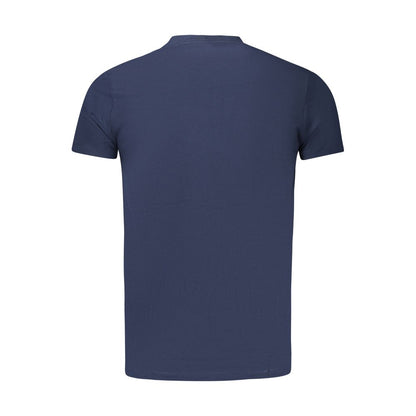 T-Shirt by Pepe Jeans for men in stretch cotton blue & print showcases a dramatic silhouette, elegantly detailed with a dramatic crew neckline and for a truly dramatic finish.