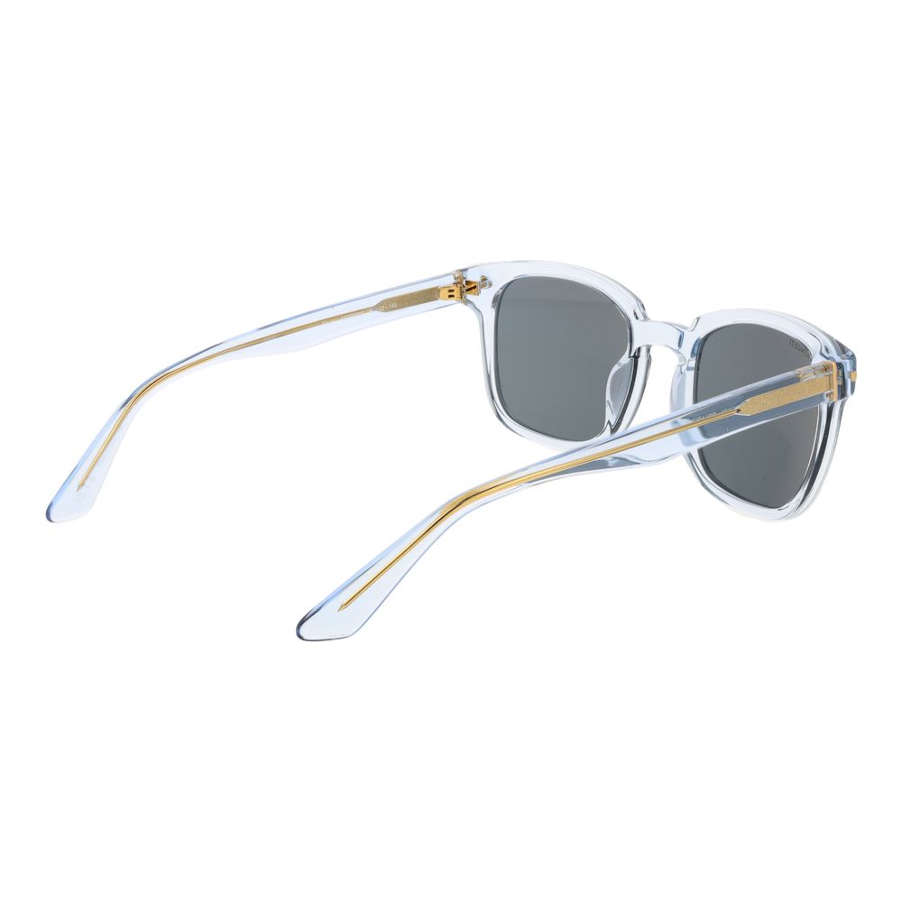 Sunglasses by Serengeti for unisex in acetate blue features an lustrous full-rim square frame design with blue coloured frame detailing and photochromatic polarized category-2-medium-tint lens for a lustrous aesthetic.