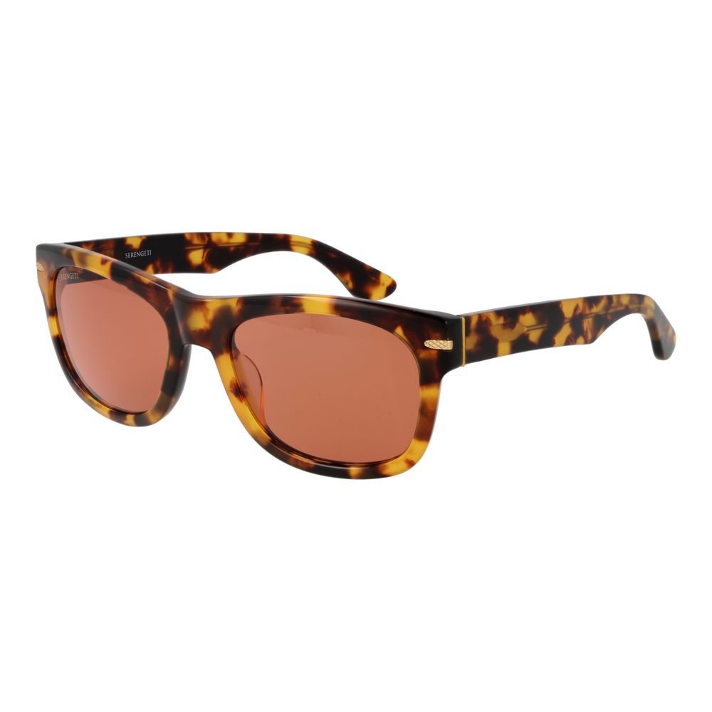 Sunglasses by Serengeti for unisex in acetate and multicolor presents a sumptuous silhouette, featuring multicolor coloured frame and rectangle full-rim frame design with photochromatic category-2-medium-tint lens for a sumptuous look.