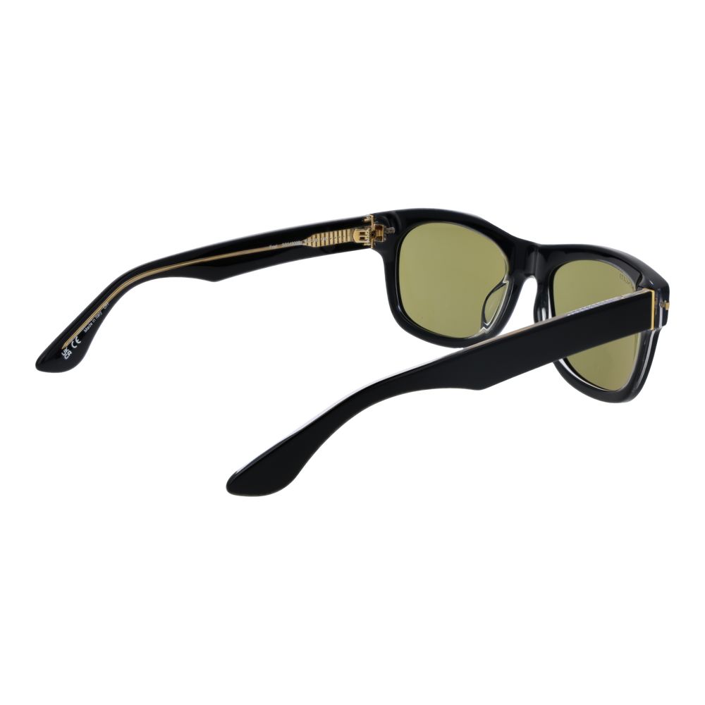 This Sunglasses by Serengeti for unisex in acetate black presents a sumptuous silhouette, showcasing a sumptuous full-rim oval frame design in black coloured frame and high-performance non-polarized category-2-medium-tint lens.