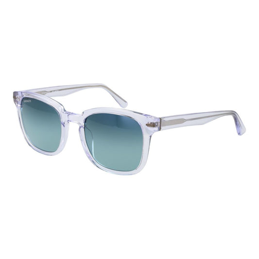 Sunglasses by Serengeti for unisex in acetate transparent features an lustrous full-rim square frame design with transparent coloured frame detailing and polarized category-2-medium-tint lens for a lustrous aesthetic.