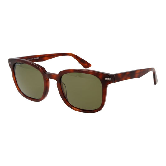 Sunglasses by Serengeti for unisex in acetate brown features an lustrous full-rim square frame design with brown coloured frame detailing and photochromatic polarized category-3-dark-tint lens for a lustrous aesthetic.