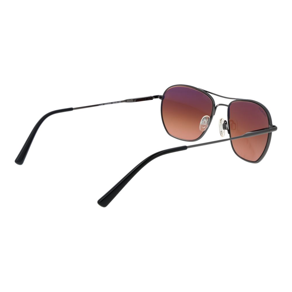 Sunglasses by Serengeti for unisex in metal gray features a sumptuous silhouette, showcasing a sumptuous aviator full-rim frame design in gunmetal coloured frame with high-performance polarized category-2-medium-tint lens.