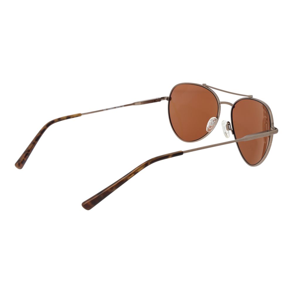 Sunglasses by Serengeti for unisex in metal brown showcases a ethereal silhouette, featuring brown coloured frame aviator full-rim frame design with photochromatic polarized category-2-medium-tint lens for a ethereal finish.