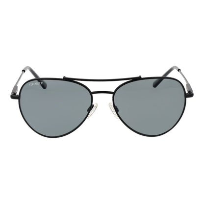 Sunglasses by Serengeti for unisex in metal black features an ethereal aviator full-rim frame design with black coloured frame frames and polarized category-2-medium-tint lens for a ethereal finish.