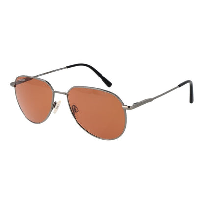 Sunglasses by Serengeti for men in metal and gray featuring an opulent aviator full-rim frame design with a sophisticated gunmetal coloured frame finish and high-performance photochromatic category-2-medium-tint lens.