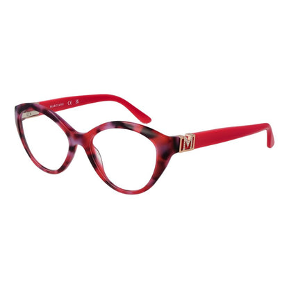 Eyeglasses Frames by Marciano by Guess for women in acetate red features an refined silhouette, showcasing the refined red coloured frame and sophisticated full-frame frame design.