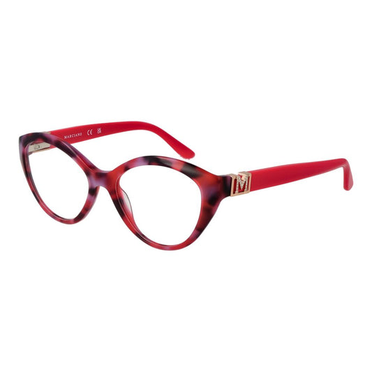 Eyeglasses Frames by Marciano by Guess for women in acetate red features an refined silhouette, showcasing the refined red coloured frame and sophisticated full-frame frame design.