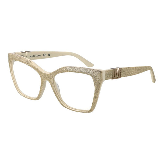 Eyeglasses Frames by Marciano by Guess for women in acetate gold showcases a refined full-frame frame design with a refined gold coloured frame finish for a refined and sophisticated look.
