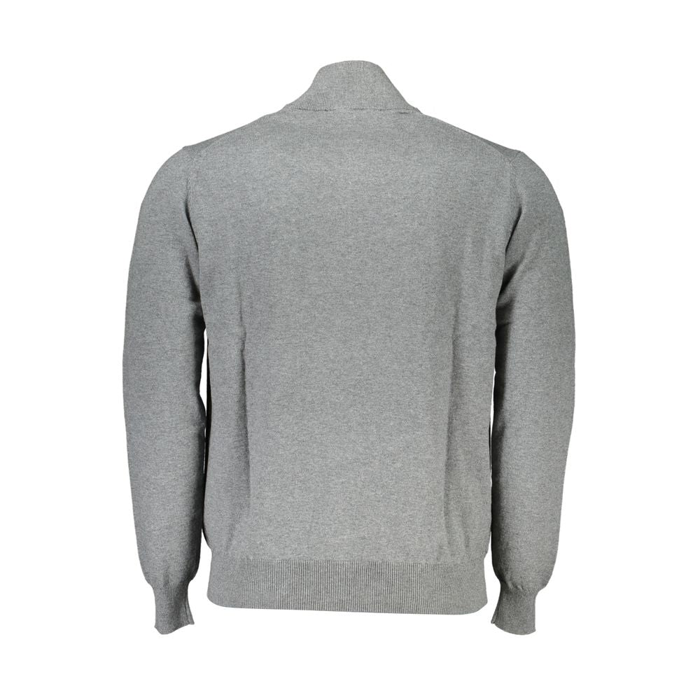 Sweater by Harmont & Blaine for men in cotton gray showcases a discreet silhouette, finished with a discreet and for a discreet look.