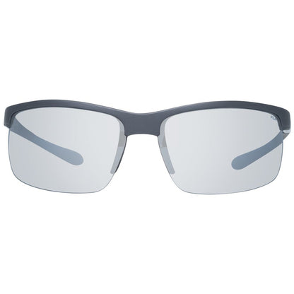 This Sunglasses by Fila for men in black presents a sumptuous silhouette, showcasing a sumptuous rectangle frame design in black coloured frame and high-performance non-polarized category-3-dark-tint lens.
