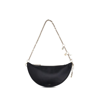 Shoulder Evening Clutch Bag by Chloé for women in bos taurus nappa leather black showcases a enviable silhouette, artfully detailed with a secure , organized , and versatile shoulder-strap & detachable-strap for a enviable look.